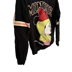 Disney Black Minnie Mouse Sweatshirt with Red and Yellow Accents